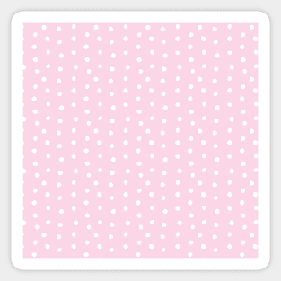 CUTE VALENTINES DAY VINTAGE RETRO WHITE AND PINK DOTS Sticker
